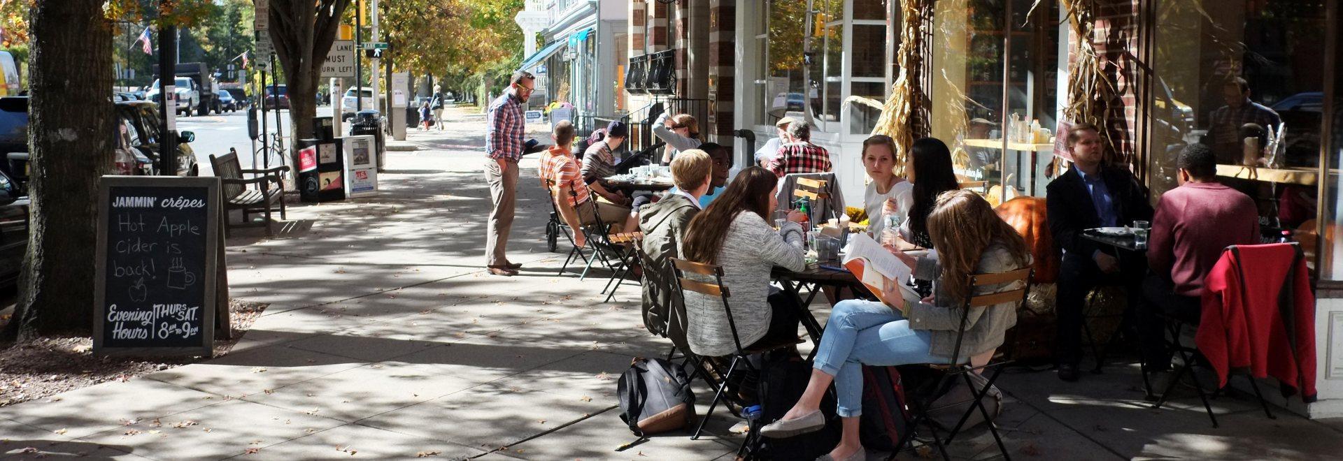 modern day consumers at a coffee shop